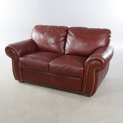 Red Leather Loveseat