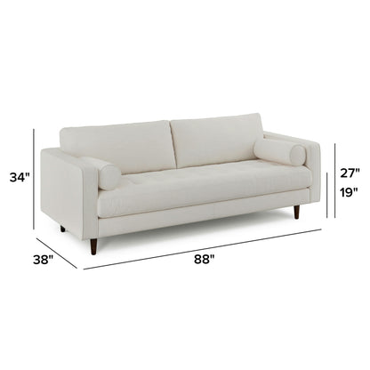 Sven 88" Tufted Sofa - Ratine Buff