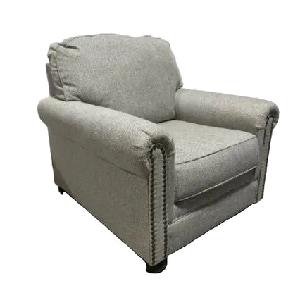 Ashley Grey Chevron Pattern Armchair