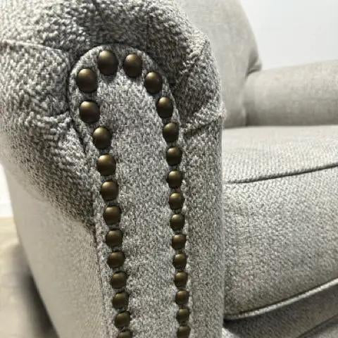 Ashley Grey Chevron Pattern Armchair