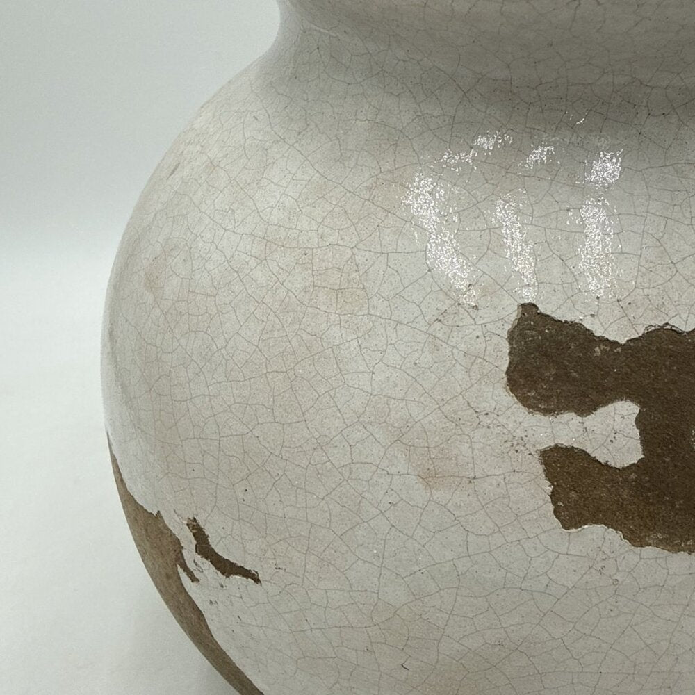 Pottery Barn Tuscany Glaze Terracotta White Vase