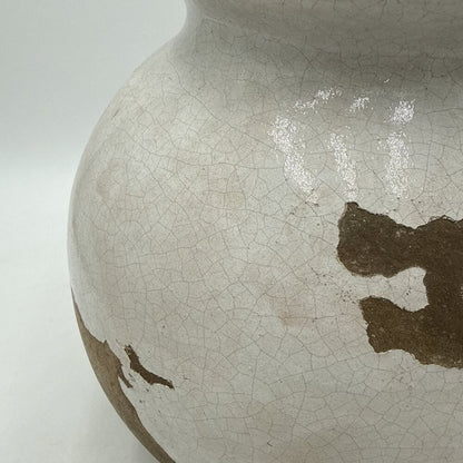 Pottery Barn Tuscany Glaze Terracotta White Vase