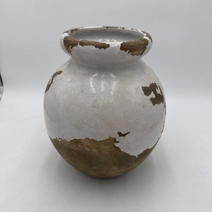 Pottery Barn Tuscany Glaze Terracotta White Vase