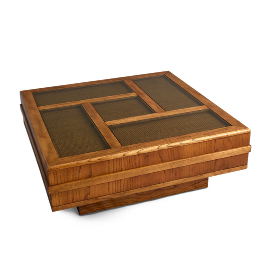 Vintage 1970s Monumental Square Nineteen-Laties Coffee Table