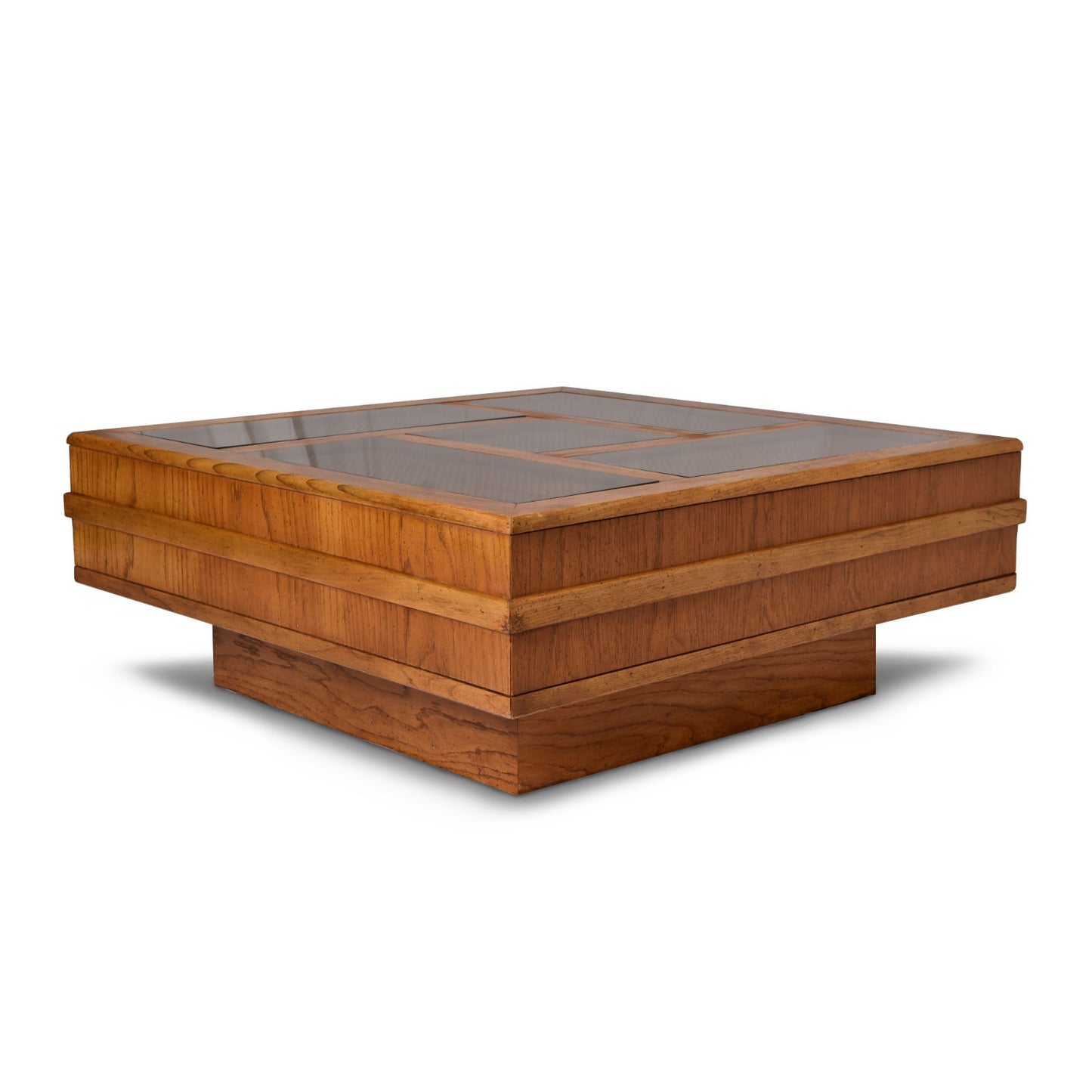 Vintage 1970s Monumental Square Nineteen-Laties Coffee Table