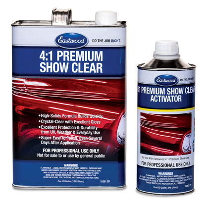 (New) Eastwood 4:1 High Solids Urethane Premium Show Clear - 128oz with Activator