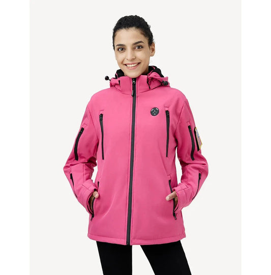Women's Heated Jacket with 12V Battery Pack Waterproof Winter Outdoor Jacket