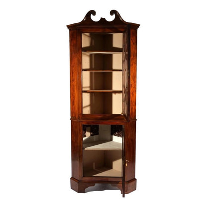 Century English Mahogany Corner Cabinet