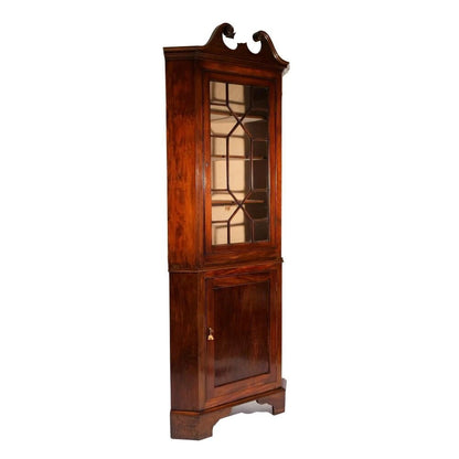 Century English Mahogany Corner Cabinet
