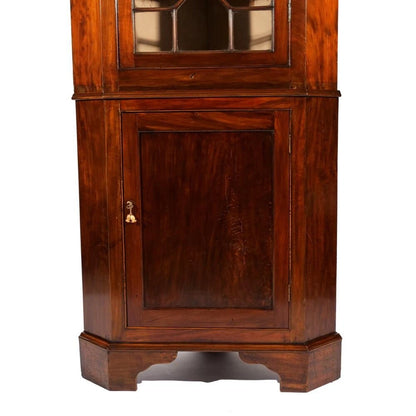 Century English Mahogany Corner Cabinet