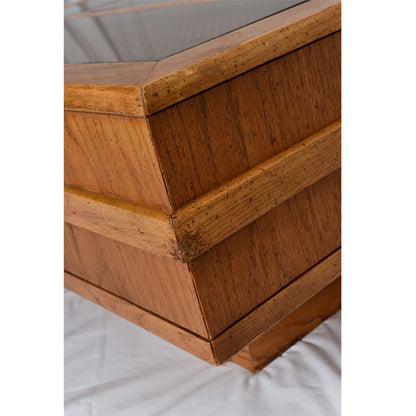 Vintage 1970s Monumental Square Nineteen-Laties Coffee Table