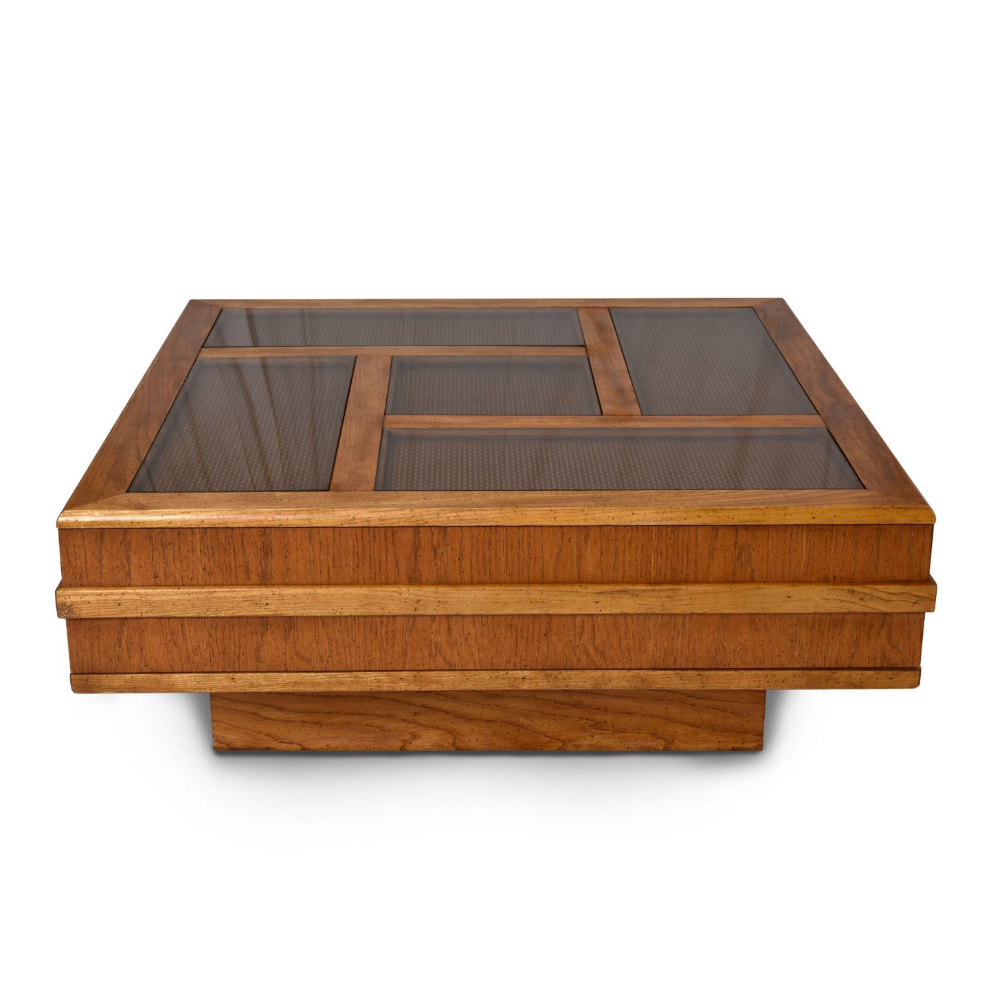 Vintage 1970s Monumental Square Nineteen-Laties Coffee Table